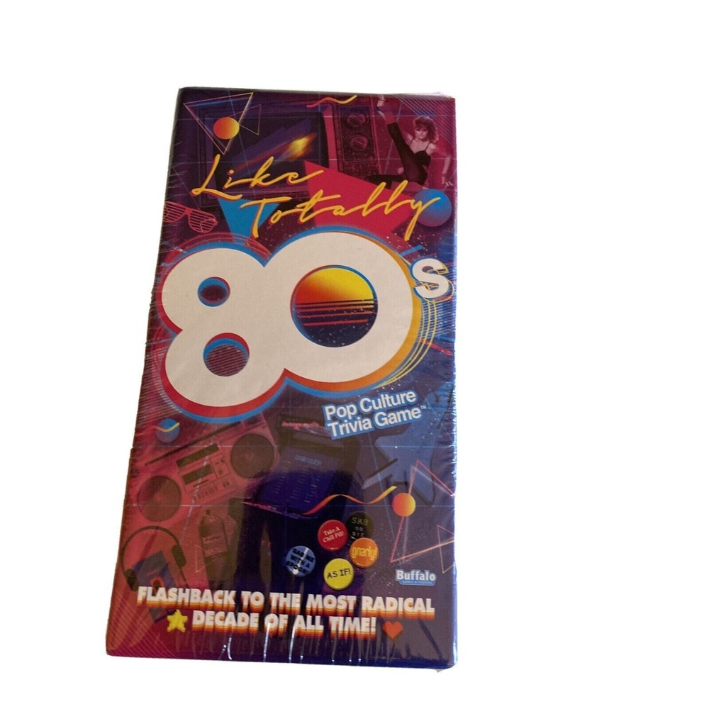 Buffalo Games Trivia Game Multicolor Like Totally 80s Pop Culture Retro Sealed
